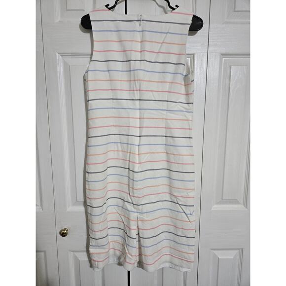 Talbots size 8 women's Biscayne pastel striped sheath dress - Picture 4 of 10
